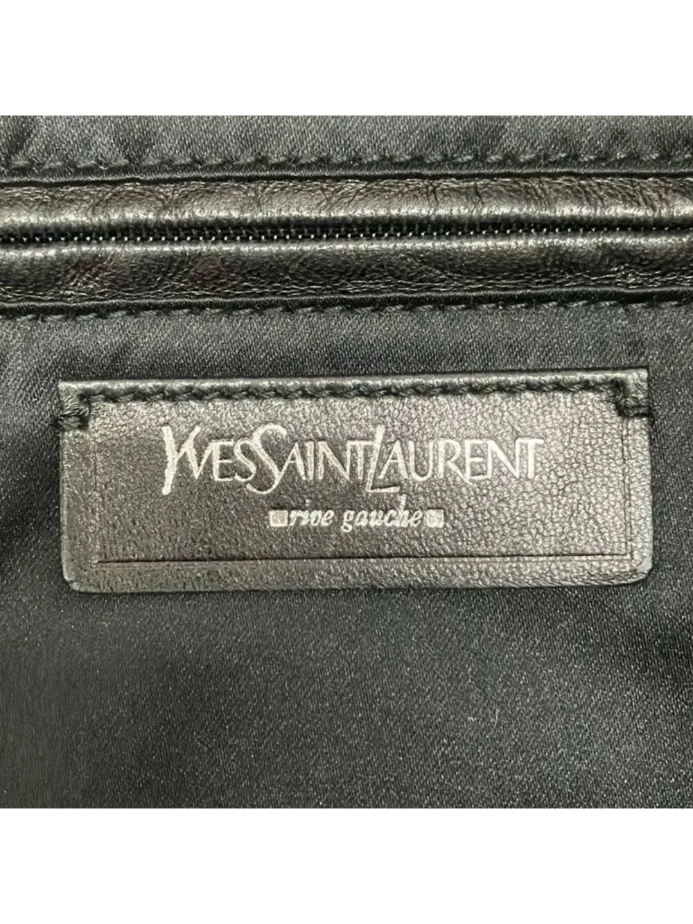 Saint Laurent Rive Gauche Tote Kahala Beige Black Leather